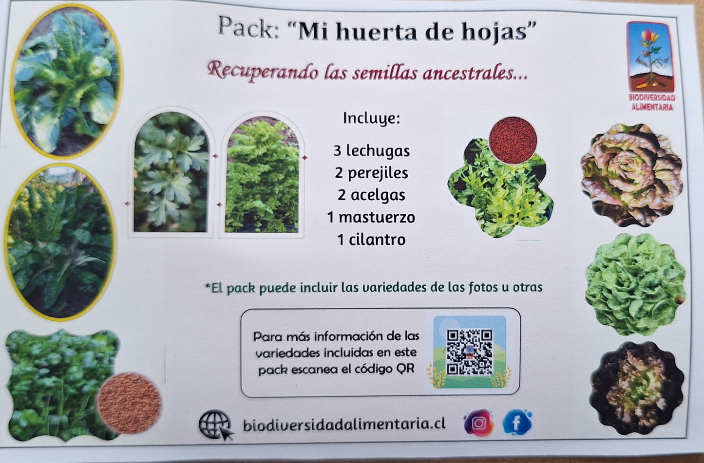 Pack Semillas Biodiversidad Alimentaria