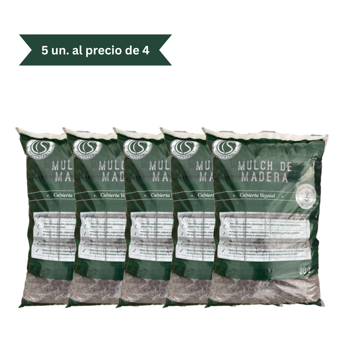 Pack 5 Mulch Café 60L