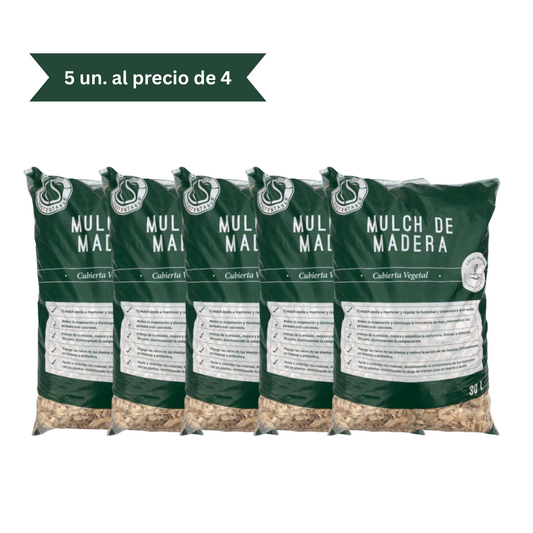Pack 5 Mulch Natural 60L